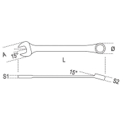 17mm Combination Wrench Long