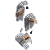 Offset Ball Head Hex Key Wrench Set of 9 Metric