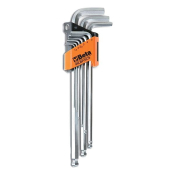Ball Head Offset Hex Key Wrench Set of 9 Metric