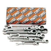 Swivel End Ratchet Combination Wrench Set of 13 Metric
