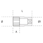 12mm Long Hex Hand Socket