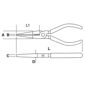 200mm Insulated Extra Long Needle Nose Pliers