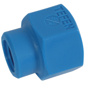 1/2inch x 3/8inch BSPT Female Reduce Socket Blue