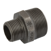 1inch x 1/2inch Hexagon Reducing Nipple Black