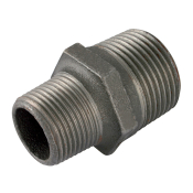 1inch x 3/4inch Male Reducing Nipple Hexagon Black