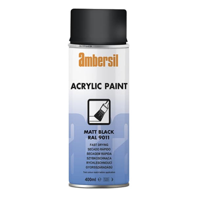 Ambersil Acrylic Paint Matt Black RAL 9011