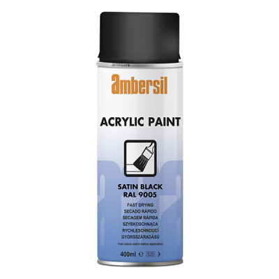 Ambersil Acrylic Paint Satin Black RAL 9005