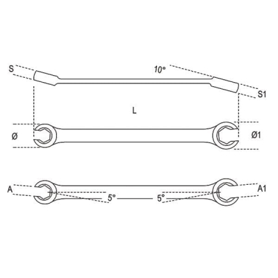 30x32mm Open Ring Flare Nut Wrench