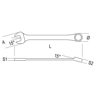 17mm Reversible Rachet Combination Wrench