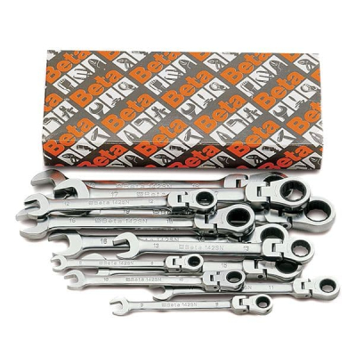 Swivel End Ratchet Combination Wrench Set of 13 Metric