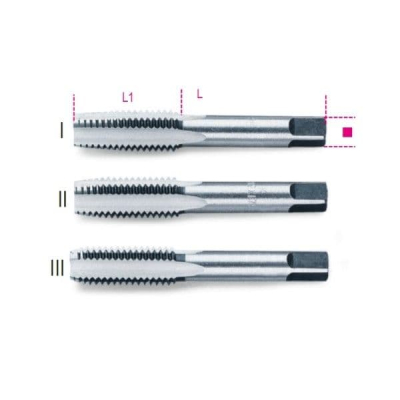 6x1mm HSS Hand Taps Set of 3 Coarse