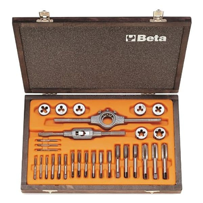 Chrome Steel Tap & Die Set Metric Thread