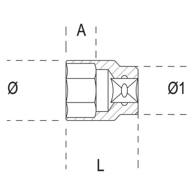 15mm 3/8Inch Drive Hex Hand Socket