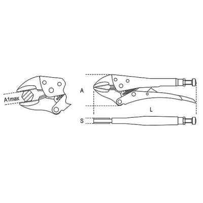 240mm Concave Jaw Adjustable Self Locking Pliers