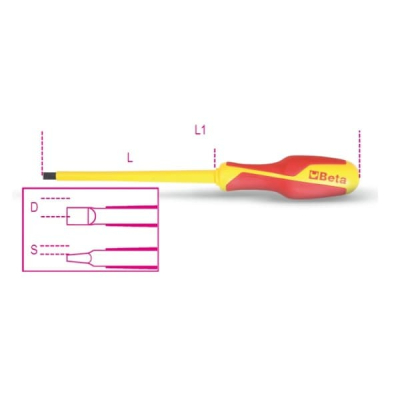 3x100mm Slotted Screwdriver Electrical