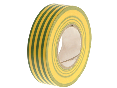 PVC Electricial Tape Green/Yellow 19mm x 20m