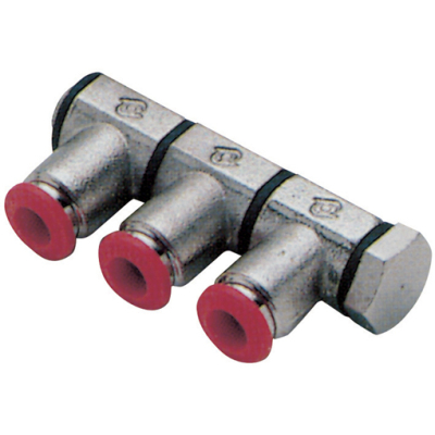 8mm OD x 1/4Inch BSPP Male Triple Banjo