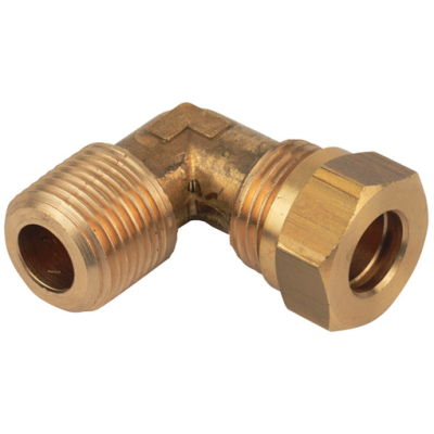 5/16Inch OD x 1/8Inch BSPT Male Brass Elbow