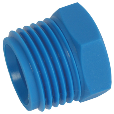 1/4Inch BSPT Male Blanking Plug Blue