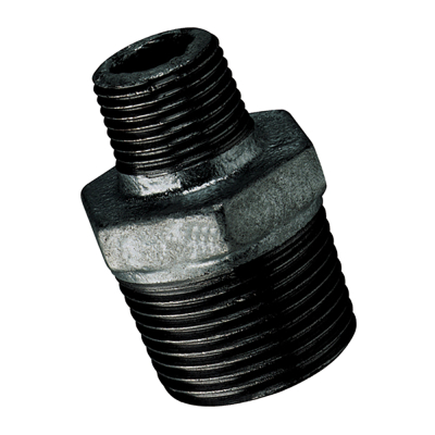 3/8Inch x 1/4Inch Hexagon Reducing Nipple Black