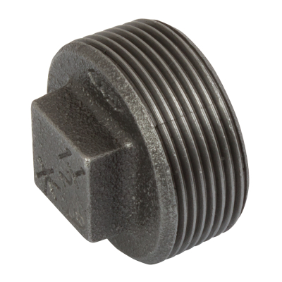1Inch Plain Plug Hollow Black